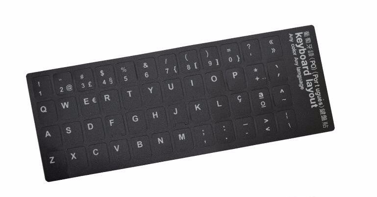 Stick Letras Autocolantes para Teclado Layout em Vários Idiomas