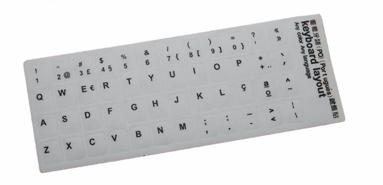 Stick Letras Autocolantes para Teclado Layout em Vários Idiomas