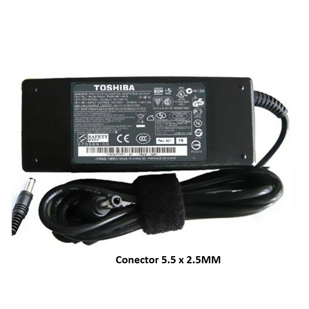 Toshiba Carregador Original 90W - 19V - 4.74A Conector 5.5 x 2.5mm