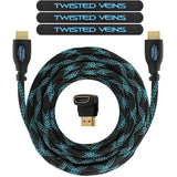 Twisted Veins Cabo HDMI 2.0 b 10m 4K UHD Premium de alta velocidade com Ethernet