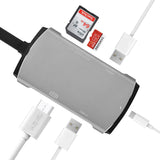 Adaptador USB-C HUB para HDMI 4K USB 3.0 e Leitor de Cartões Micro SD / SD 6 em 1 - Multi4you®