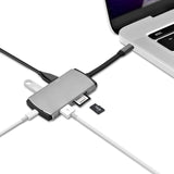 Adaptador USB-C HUB para HDMI 4K USB 3.0 e Leitor de Cartões Micro SD / SD 6 em 1 - Multi4you®