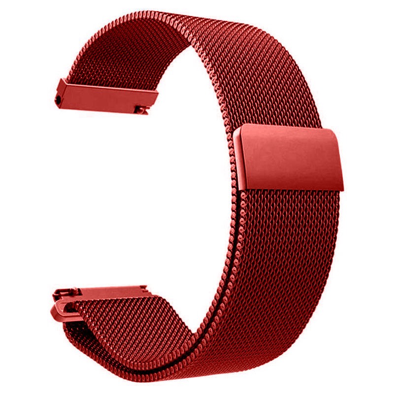 Pulseira de Substituição 20mm Xiaomi Amazfit GTS / Bip / Bip Lite / Bip S / GTR 42mm / Ticwatch / Huawei / Samsung Metal Milanesa (Vermelho)