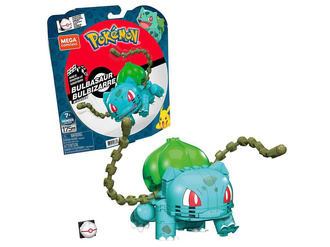 Construção Mega Construx Mattel Pokémon Build & Show Bulbasaur - 175 Peças