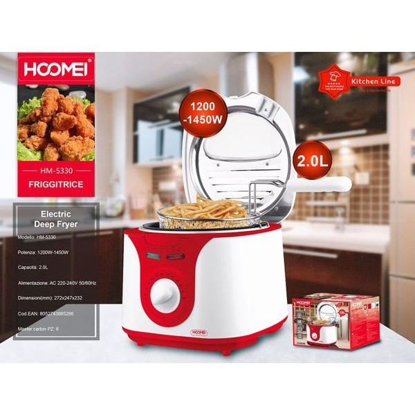 HOOMEI HM-5330 Fritadeira Elétrica a Óleo de 2 Litros