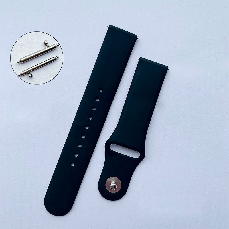 Pulseira de Substituição 20mm Xiaomi Amazfit GTS / Bip / Bip Lite / Bip S / GTR 42mm / Ticwatch / Huawei / Samsung Elegance Silicone (Preto)