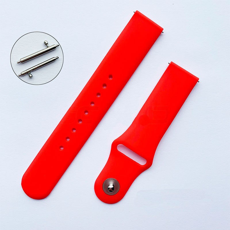 Pulseira de Substituição 20mm Xiaomi Amazfit GTS / Bip / Bip Lite / Bip S / GTR 42mm / Ticwatch / Huawei / Samsung Elegance Silicone (Vermelho)